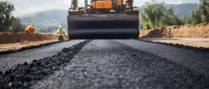 Paving equipment on jobsite